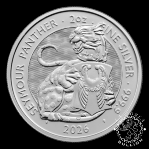 Moneda de Plata Tudor Beasts Seymour Panther 2 oz BU - Reino Unido - 2026 - Reverso