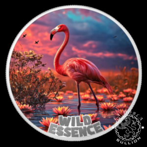 Moneda de Plata Wild Essence - The Bird Collection Flamenco 1 oz Proof - Liberia - 2026 - Reverso