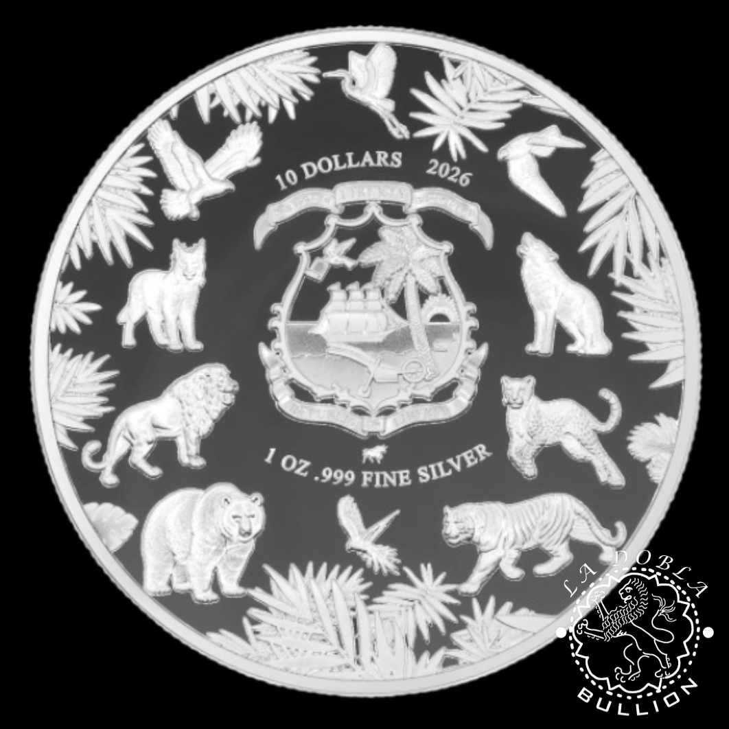 Moneda de Plata Wild Essence - The Bird Collection Kookaburra 1 oz Proof - Liberia - 2026 - Anverso