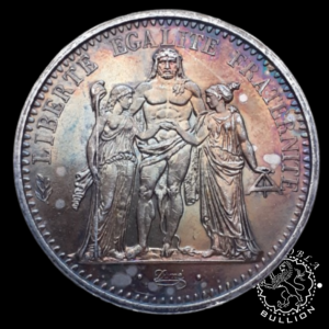 Moneda de Plata de 10 Francos Circulada - Hércules (V República) - 1965-1973 - Francia - Reverso