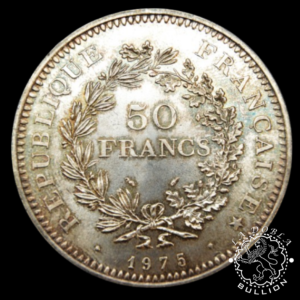 Moneda de Plata de 50 Francos Circulada - Hércules (V República) - 1974-1980 - Francia - Anverso
