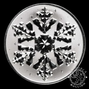 Redondo de Plata Snowflake III 1 oz BU - Scottsdale Mint - Reverso