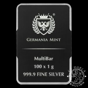 Lingote de Plata MultiBar 100 x 1 g – GERMANIA MINT - Blister Frontal