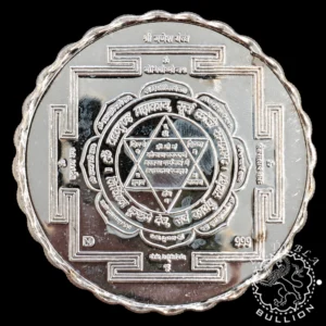 Medalla de plata Ganesha Yantra 100 g BU - INDIA