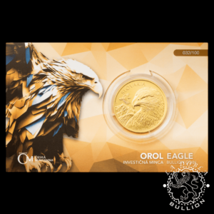 Moneda de Oro Águila Eslovaca 1 oz BU - Niue - 2025 - Blister Delante