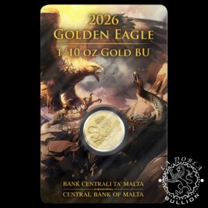 Moneda de Oro Golden Eagle 110 oz BU - Malta - 2026 - Blister Delante