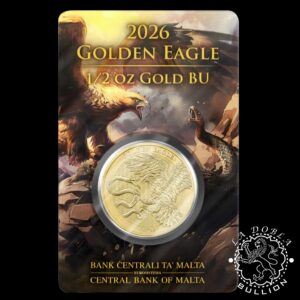 Moneda de Oro Golden Eagle 12 oz BU - Malta - 2026 - Blister Delante