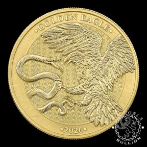 Moneda de Oro Golden Eagle 12 oz BU - Malta - 2026 - Reverso