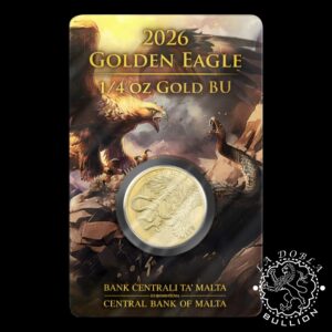 Moneda de Oro Golden Eagle 14 oz BU - Malta - 2026 - Blister Delante