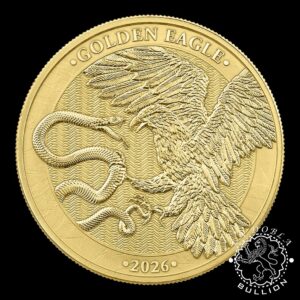 Moneda de Oro Golden Eagle 14 oz BU - Malta - 2026 - Reverso