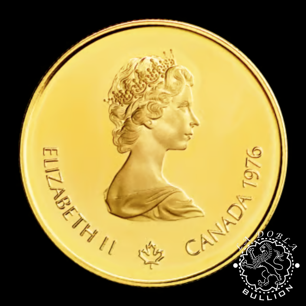 Moneda de Oro Juegos Olímpicos Montreal '76 12 oz Proof - Recomprada - Canadá - 1976 - Anverso