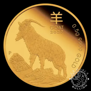 Moneda de Oro Serie Lunar III Cabra 0,5g BU - Australia - 2027 - Reverso