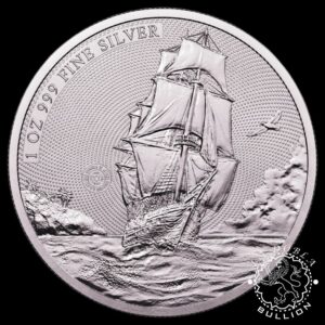 Moneda de Plata Barco de Vela 1 oz BU - Isla Ascensión - 2026 - Reverso