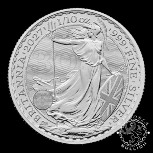 Moneda de Plata Britannia 110 oz BU - Reino Unido - 2027 - Reverso