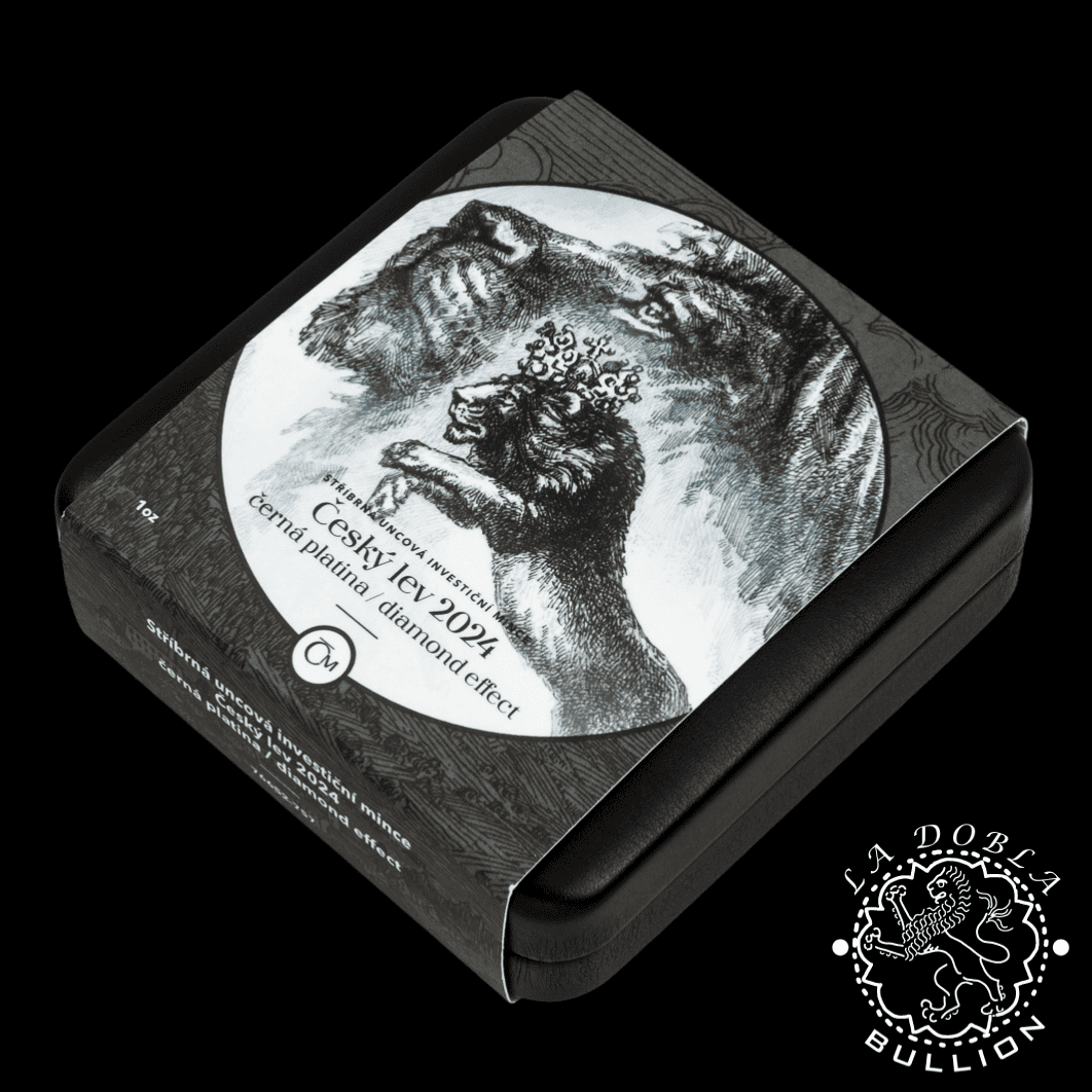 Moneda de Plata León Checo Coloreado 1 oz BU - Niue - 2024 - Estuche Cerrado