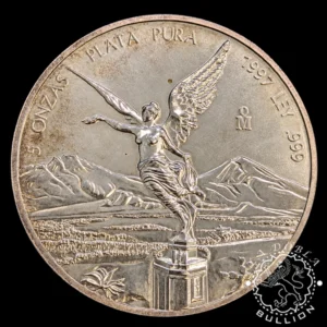 Moneda de Plata Libertad 5 oz BU - México - 1997 (VM)
