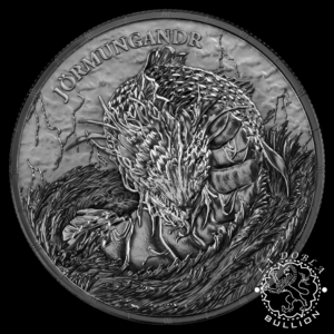 Moneda de Plata Ragnarok_ Jörmundgandr 1 oz Black Silver BU - Germania - 2026