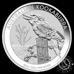 Moneda de Plata Kookaburra 1 kg BU - Australia - 2016 (VM)